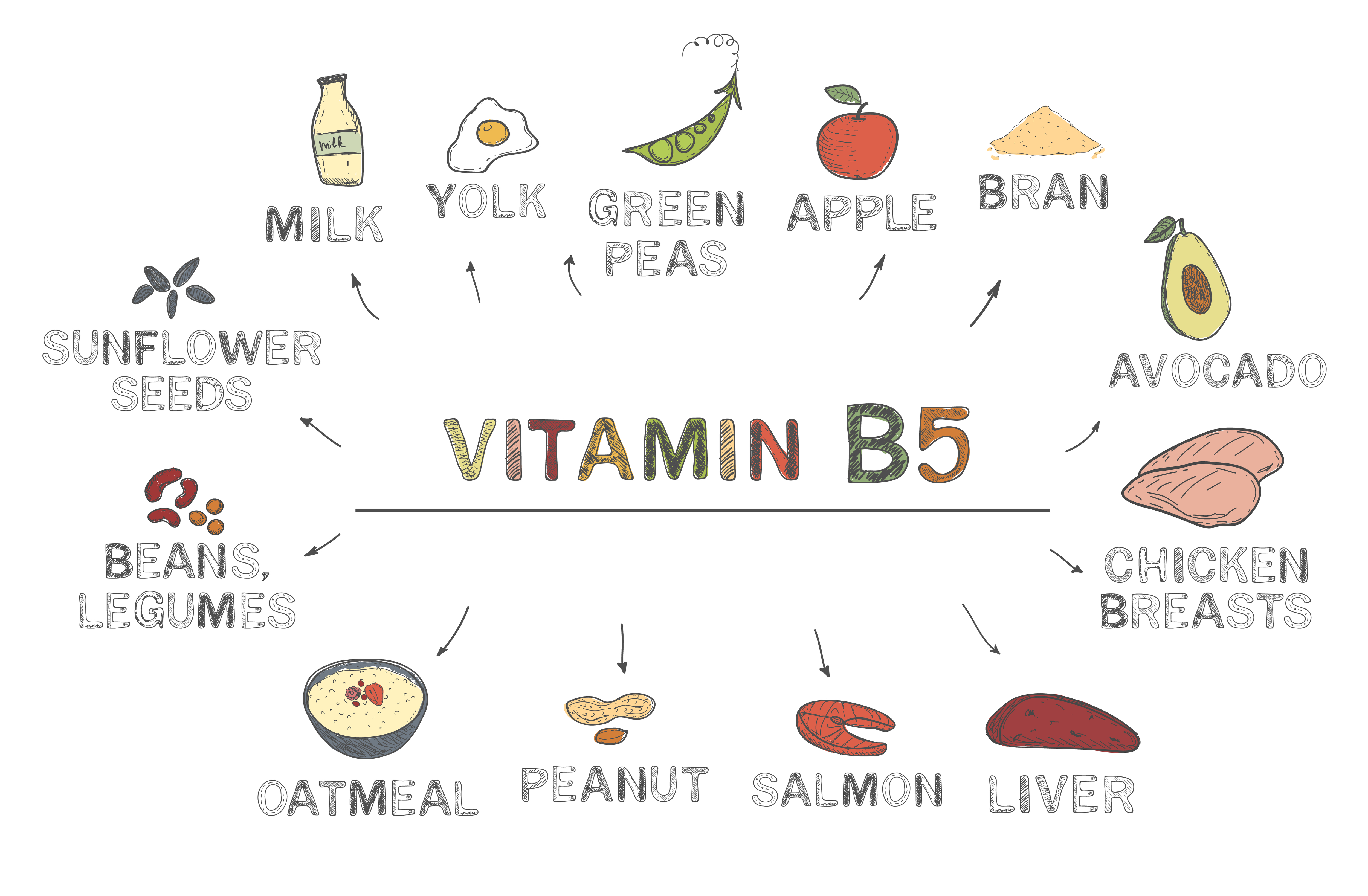 food sources, food rich in vitamin b5, pantothenic acid, nutrition, balancec diet, adequate b5 intake